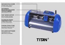 TITAN-3 (ARMS) Vinyl Cutter 28 w/ VinylMaster Cut Software - New