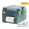 The Squix 6.3 printers come with options of 203dpi or 300dpi printheads, and have a peel/present version that allows you to print and present labels on demand.