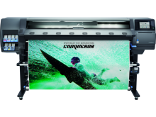 The HP Latex 365 Printer produces indoor and outdoor prints on a variety of traditional signage substrates—even textiles.